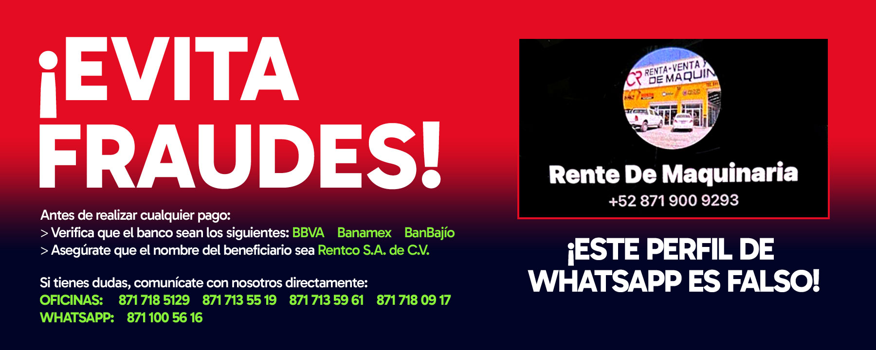 Rentco, renta de maquinaria industrial
