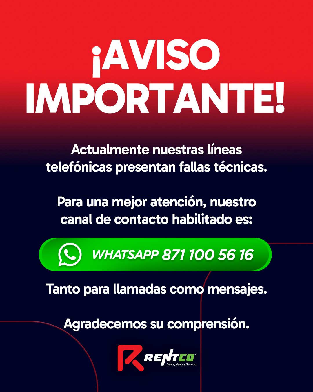 Rentco Mensaje